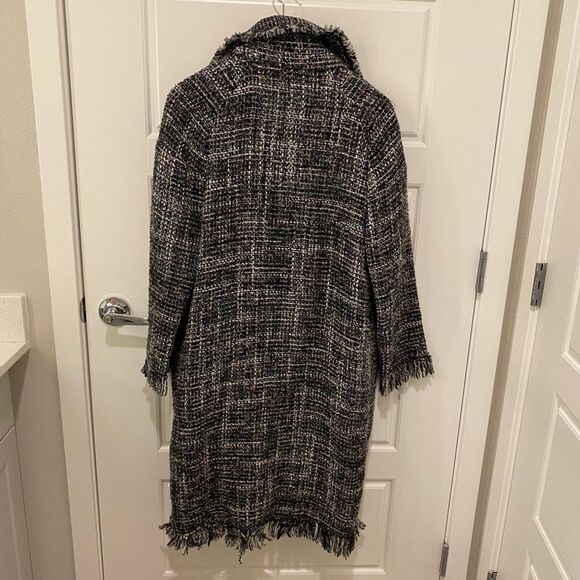 Zara Woman Long Sleeve Tweed Jacket. Multicolor. Medium. Dark Academia. Chic. - Picture 10 of 16